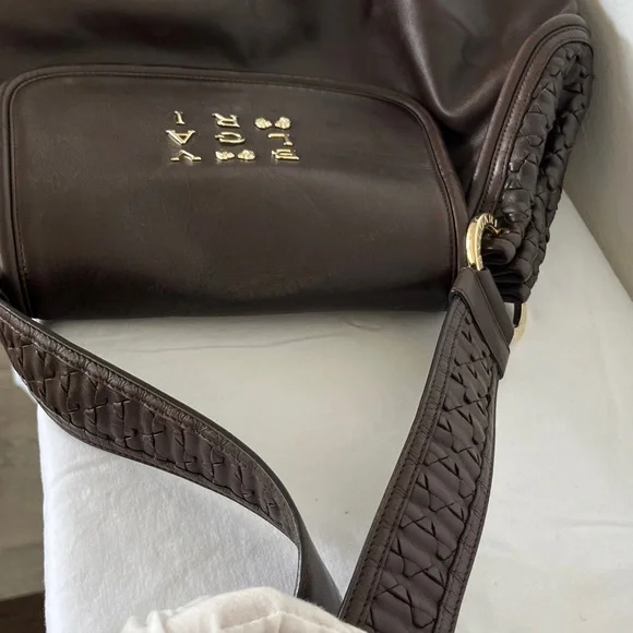 Bvlgari Brown Leather Hobo Shoulder Bag - Picture 7 of 15